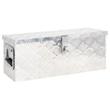 Vidaxl Storage Box 60x23.5x23 cm aluminijasta srebrna obarvana