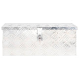 Vidaxl Storage Box 60x23.5x23 cm aluminijasta srebrna obarvana