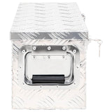 Vidaxl Storage Box 60x23.5x23 cm aluminijasta srebrna obarvana