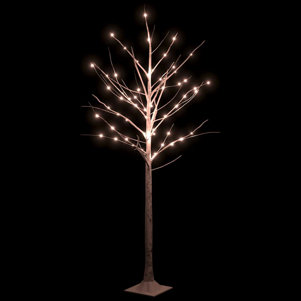 Vidaxl Berkenboom LED 96 LEDs warm weiß 180 cm Weiß