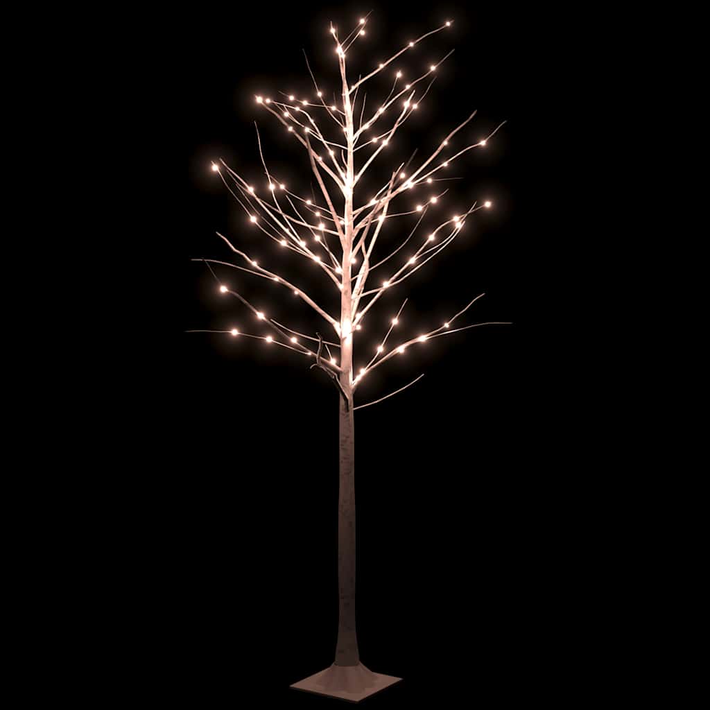 Vidaxl Berkenboom LED 128 LEDs warm weiß 220 cm Weiß