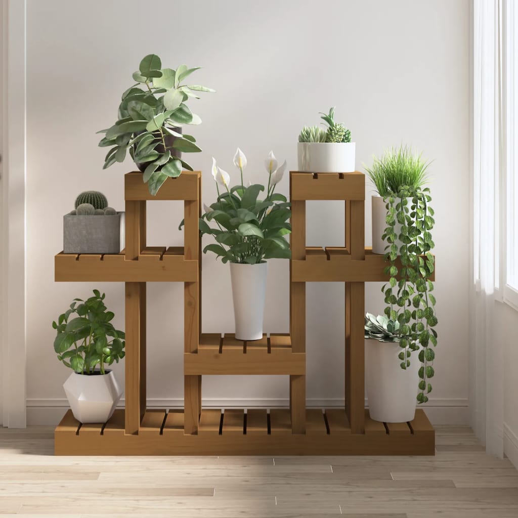 Vidaxl Plant Standard 104.5x25x77,5 cm Miele di pino solido marrone