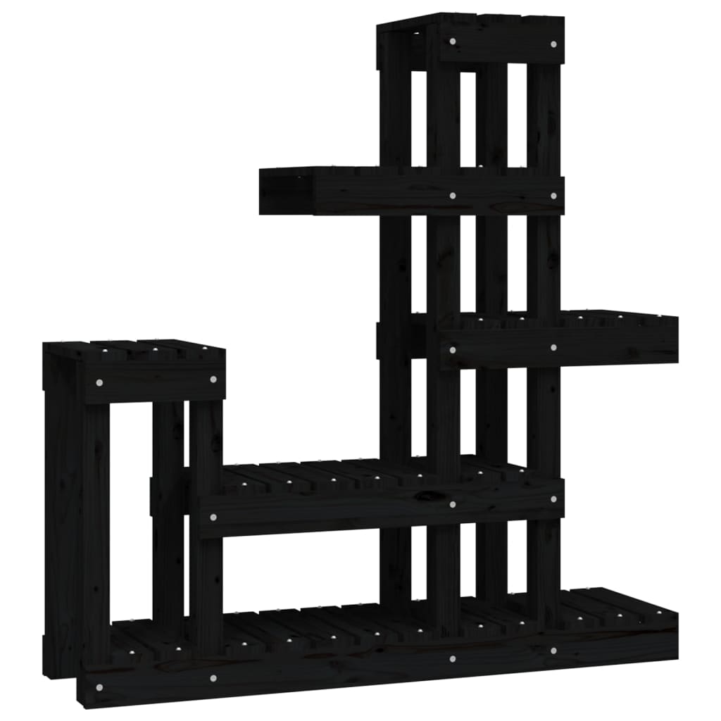 Vidaxl Plant Standard 92x25x97 cm Solid fyrretræ sort