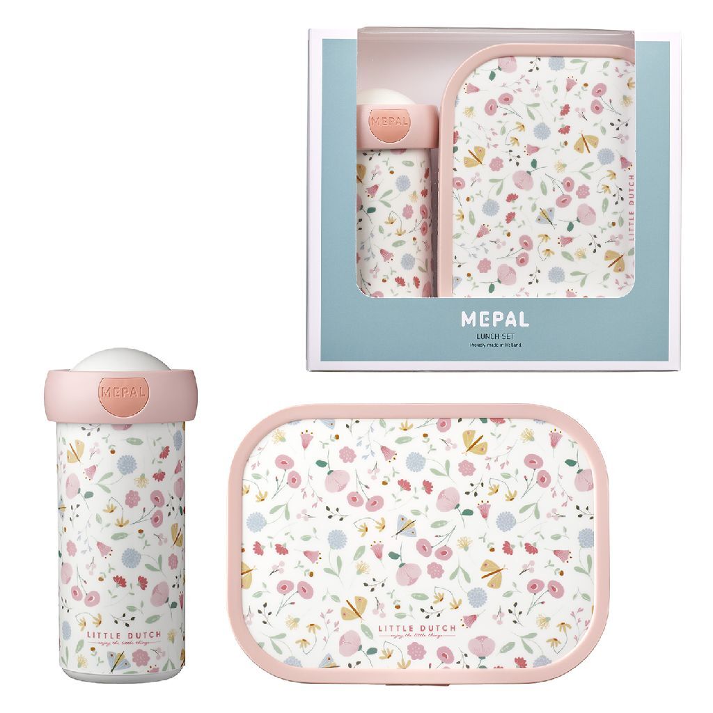 MEPAL -Mittagessen Set kleine holländische Blumen und Schmetterlinge