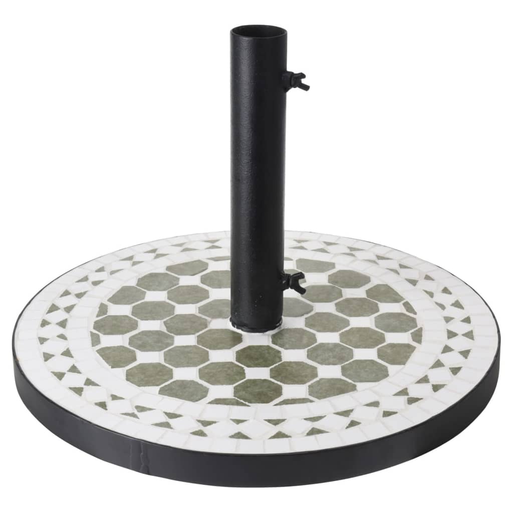 Progarden progarden parasol foot with terra-design mosaic green and white