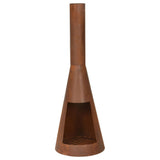 Ambiance Fireplace with chimney Ambient 100 cm rust -colored