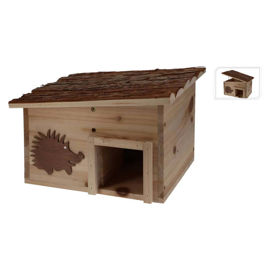 Progarden Progarden Hedgehog House 34x28x22 cm trä med trädbark