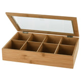 Excellent Houseware Houseware Tea box with 8 compartments of bamboo