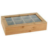 Excellent Houseware Houseware Tea box with 8 compartments of bamboo