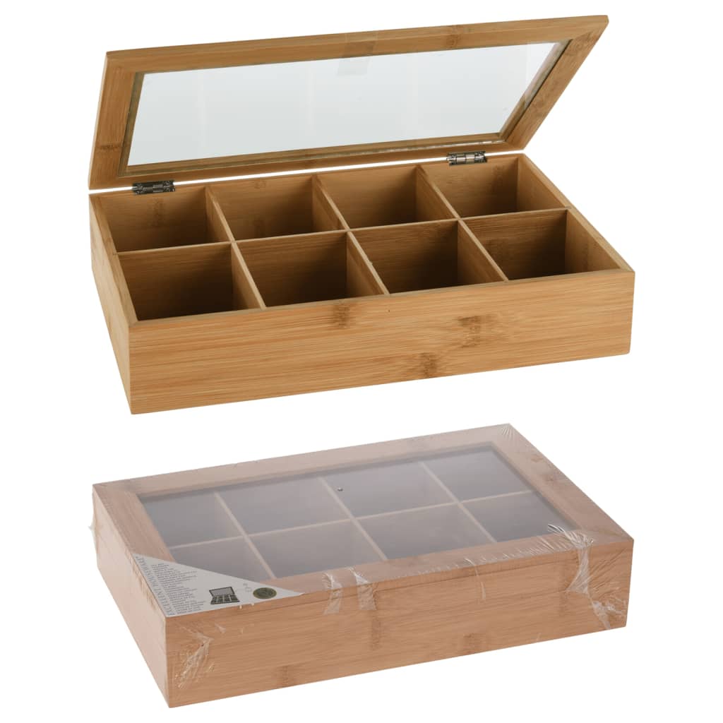 Excellent Houseware Houseware Tea box with 8 compartments of bamboo
