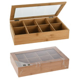 Excellent Houseware Houseware Tea box with 8 compartments of bamboo