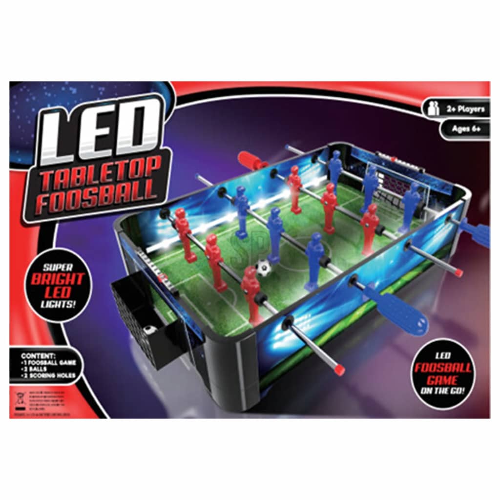 Nežna igrača nežna igrače nogometna miza z LED osvetlitvijo 48,5x30x8,5 cm