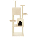 Muebles de gato Vidaxl con postes de rascado de sisal 180 cm de crema