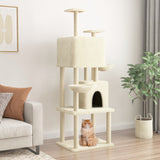 Muebles de gato Vidaxl con postes de rascado de sisal 180 cm de crema