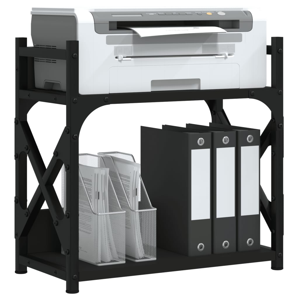 Vidaxl-printer står 2-lag 40x20x40 cm forarbejdet træ sort