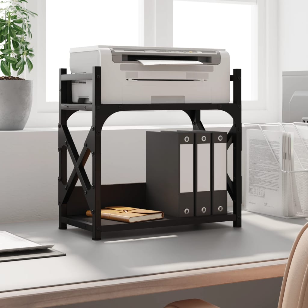 Vidaxl-printer står 2-lag 40x20x40 cm forarbejdet træ sort