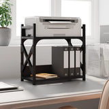 Vidaxl-printer står 2-lag 40x20x40 cm forarbejdet træ sort