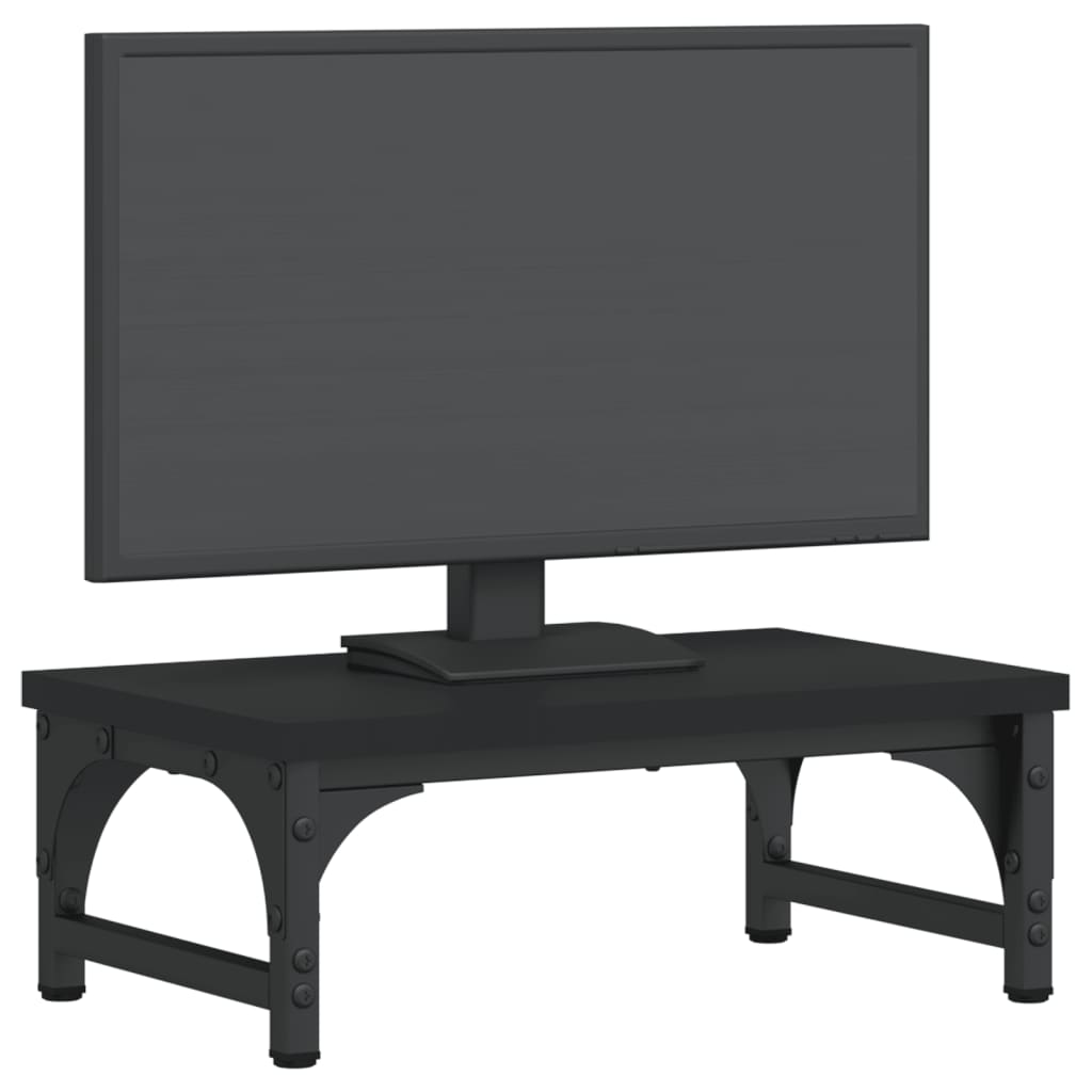 VidaXL Monitor standard 37x23x14 cm Processed Wood Black