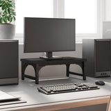 VidaXL Monitor standard 37x23x14 cm Processed Wood Black