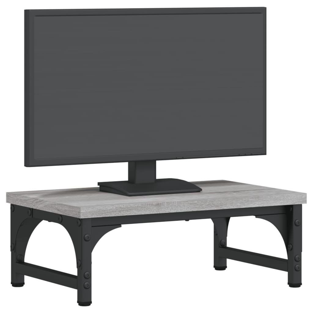 Vidaxl Monitor Standard 37x23x14 cm verarbeiteter Holzgrau Sonoma Eiche
