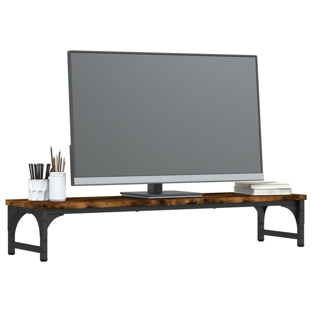 Vidaxl Monitor Standard 85x23x15.5 cm verarbeiteter Holzgeräuchchen -Eichenfarbe