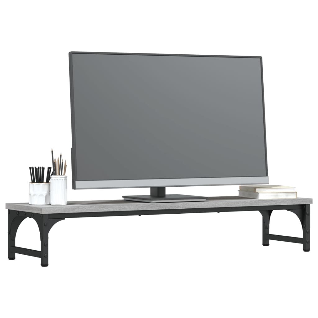 Vidaxl Monitor Standard 85x23x15,5 cm Forarbejdet trægrå sonoma eg