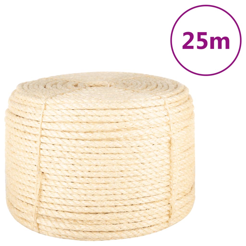 Vidaxl Rops 12 m mm 25 m 100% Sisal