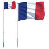 Drapeau Vidaxl avec drapeau France 5,55 m en aluminium