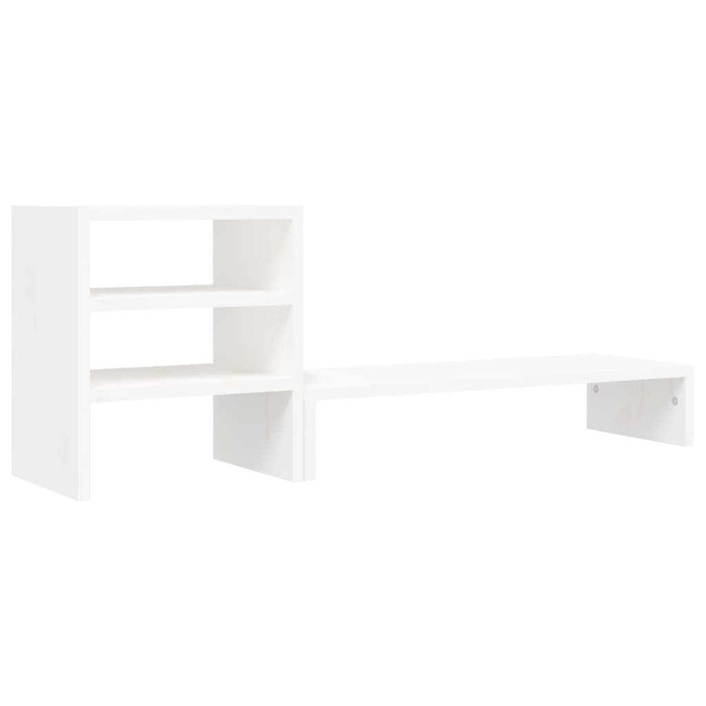 Vidaxl Monitor Stand 81x20x30 cm pevná borovice bílá
