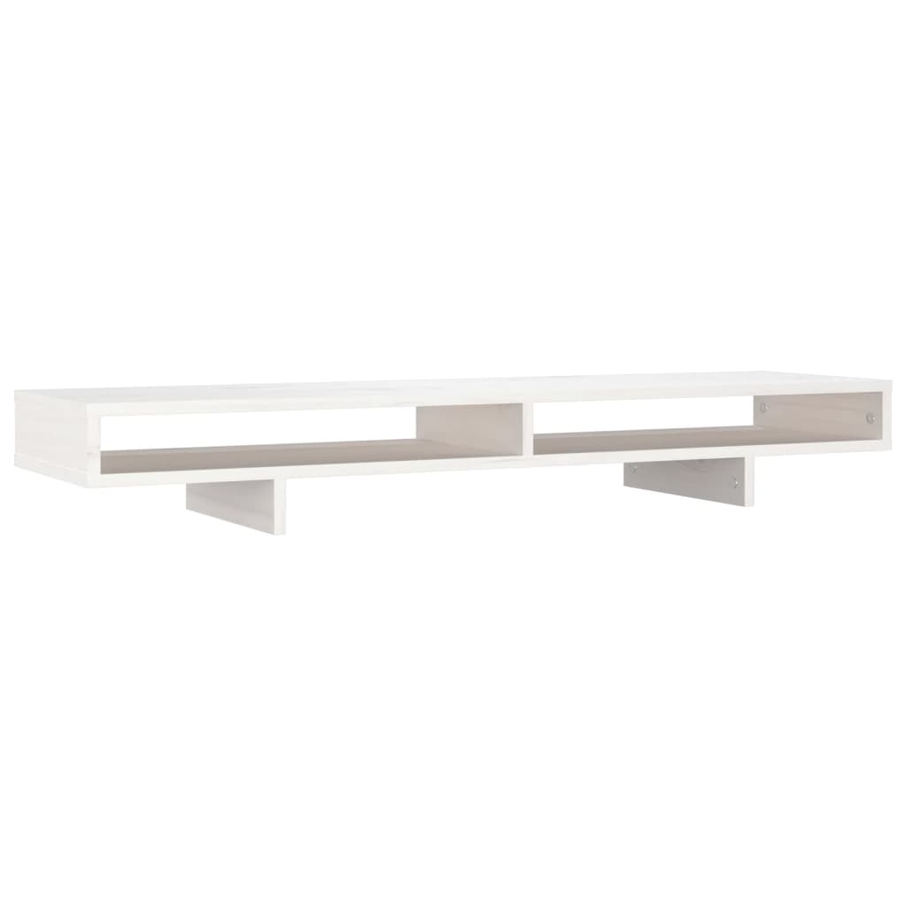 Vidaxl monitor Standard 100x27x14 cm trdno borov belo belo
