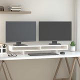 Vidaxl monitor Standard 100x27x14 cm trdno borov belo belo