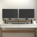 Vidaxl Monitor Standard 100x27x15 cm Solid furu honningbrun