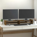 Vidaxl Monitor Standard 100x27x15 cm Solid furu honningbrun
