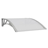 Vidaxl Port Canopy 100x75 cm in policarbonato grigio e trasparente