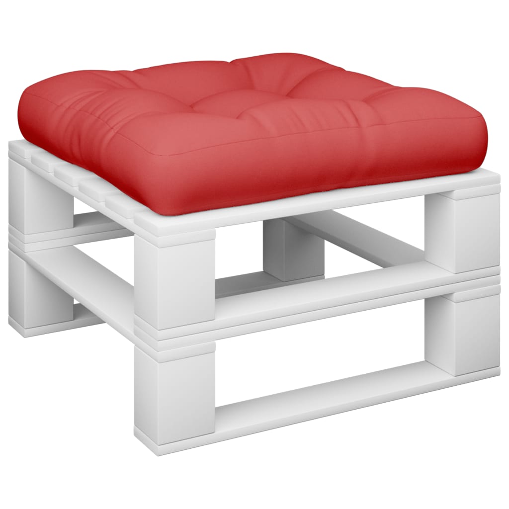 Cojín de palet Vidaxl 58x58x10 cm de tela roja