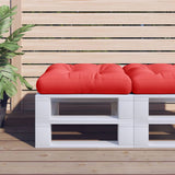 Cojín de palet Vidaxl 58x58x10 cm de tela roja