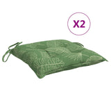 VIDAXL BLAZIralce 2 PCS Vzorec listov 40x40x7 cm tkanina
