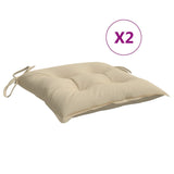 Vidaxl pallepuder 2 St 50x50x7 cm Oxford stof beige