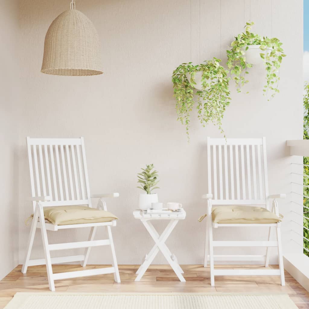 Vidaxl pallepuder 2 St 50x50x7 cm Oxford stof beige