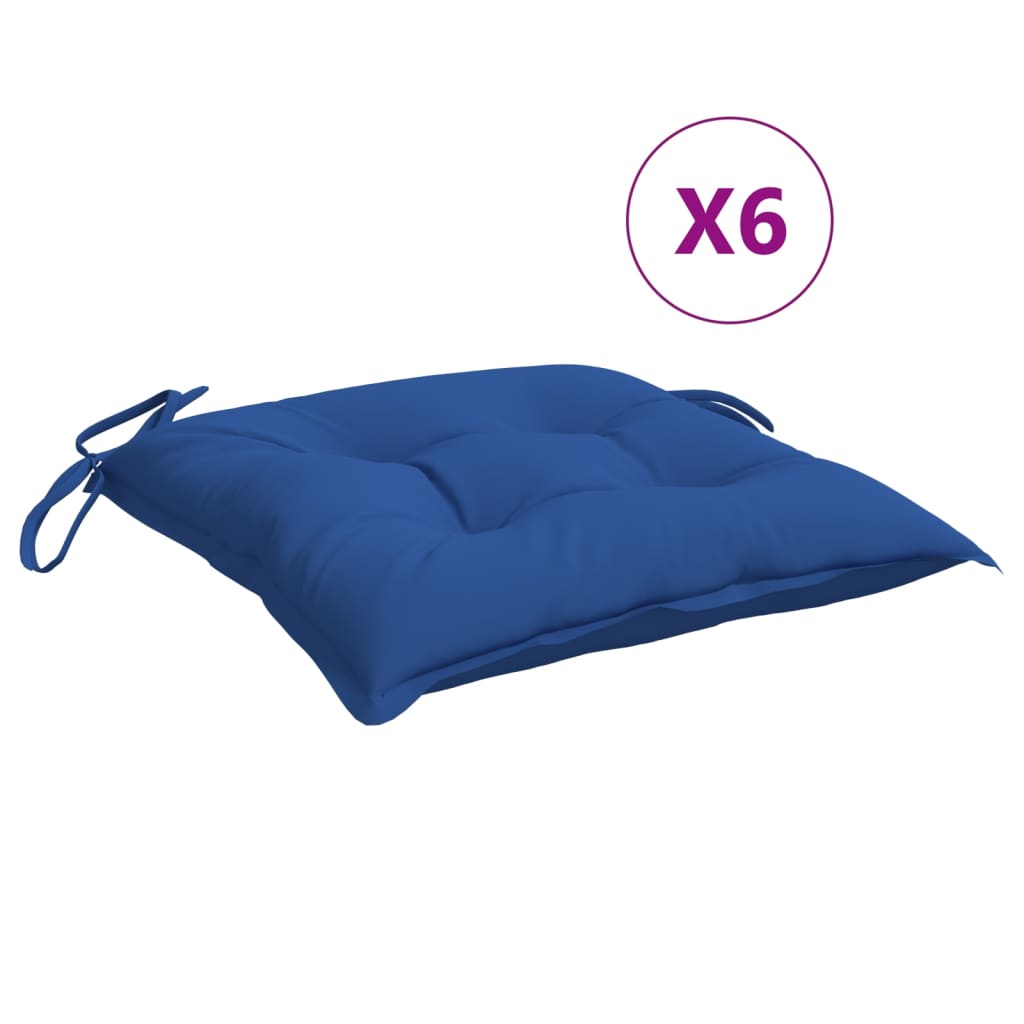 Vidaxl Palettenkissen 6 ST 50x50x7 cm Oxford Stoff blau