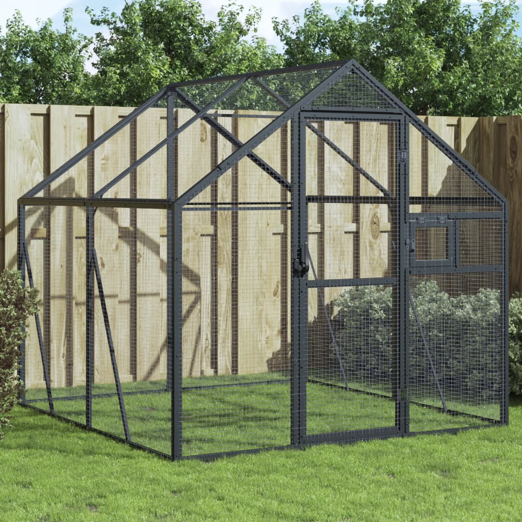 Vidaxl Viaviar 1.79x2x1.85 m Aluminium -Anthrazit -ausgelöst