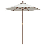 Vidaxl Parasol s dřevěným pólem 196x231 cm písek -
