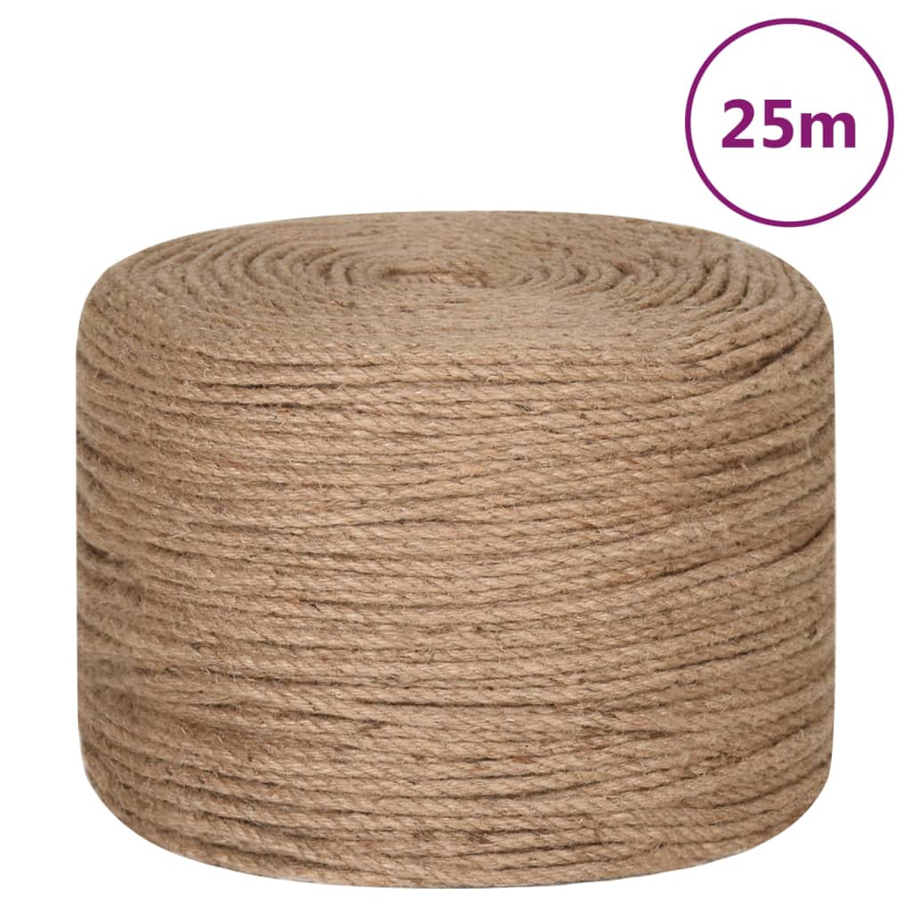 Vidaxl Rope 25 m laang 6 mm décke Jute