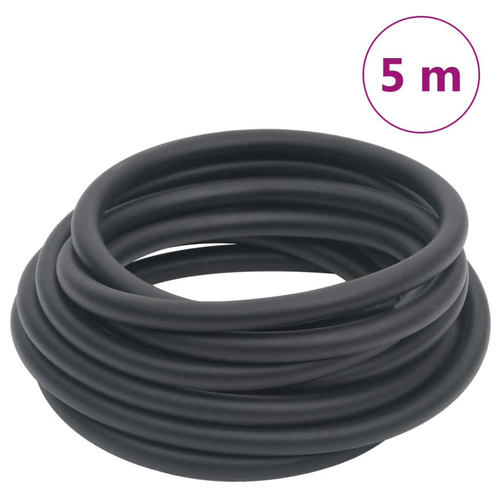 Vidaxl Hose Air Hose Hybrid 0.6 '' 5 m in gomma e PVC nero