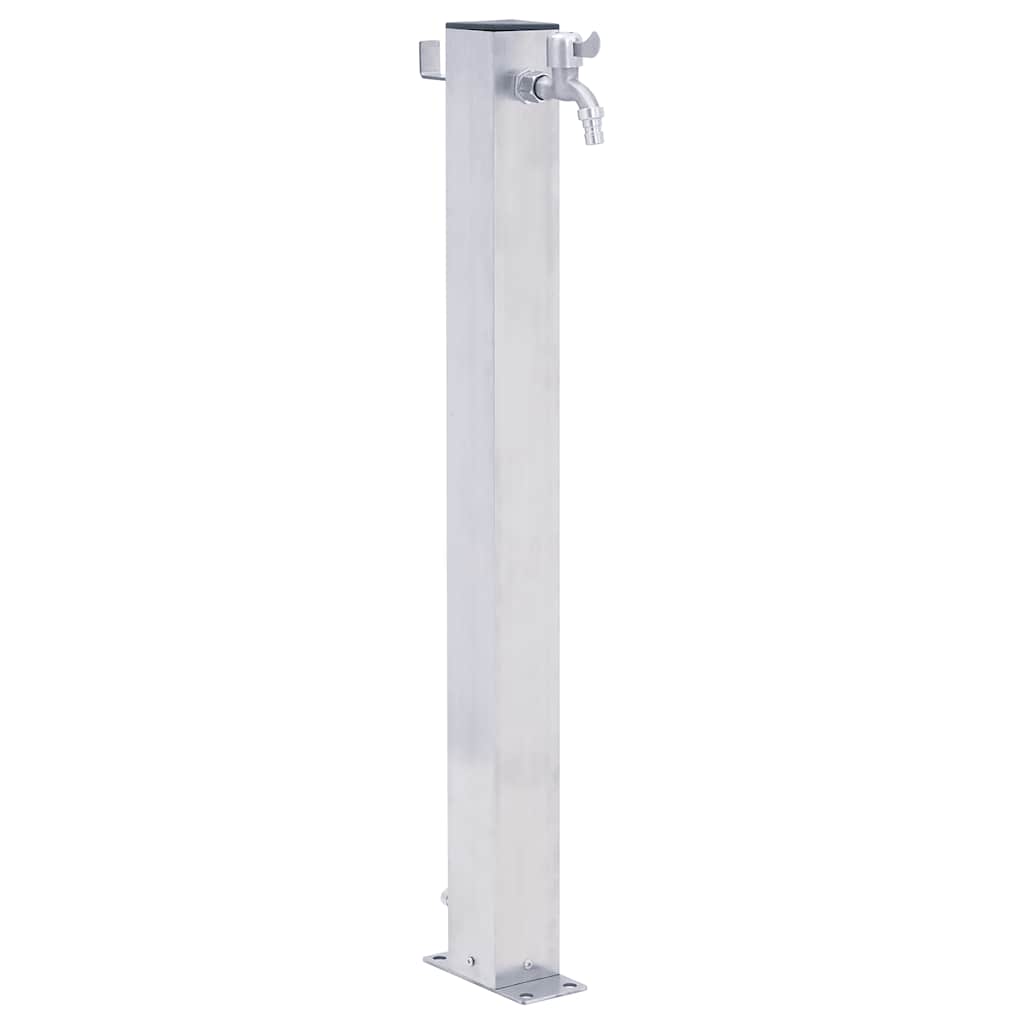 Colonna d'acqua Vidaxl quadrata da 100 cm in acciaio inossidabile