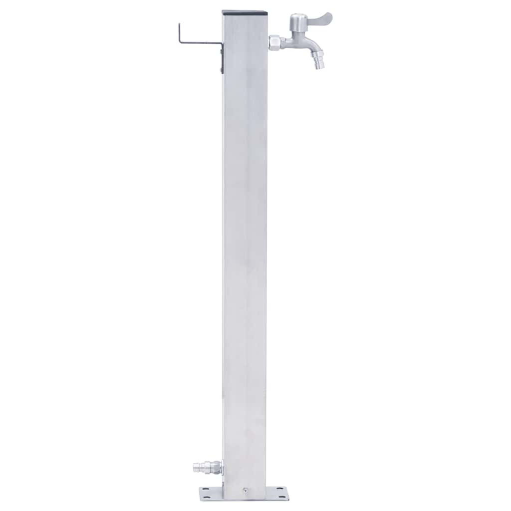 Colonna d'acqua Vidaxl quadrata da 100 cm in acciaio inossidabile