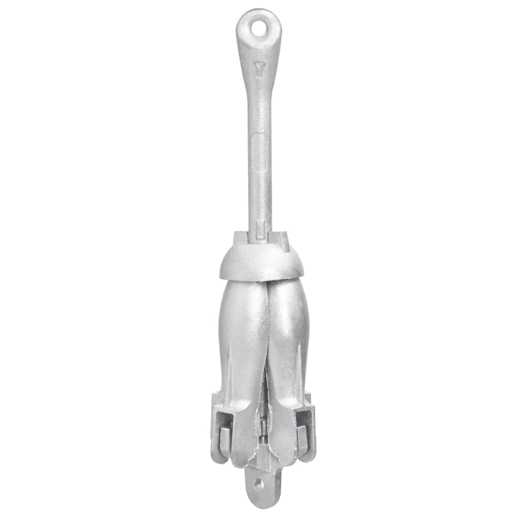 Vidaxl Anchor pieghevole 4 kg di argento in ghisa zincata termicamente