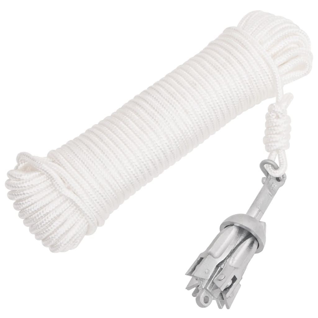 Vidaxl Anker mat Rope fällt 0,7 kg vun trimtally galvaniséierter Goss