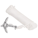 Vidaxl Anker mat Rope fällt 0,7 kg vun trimtally galvaniséierter Goss
