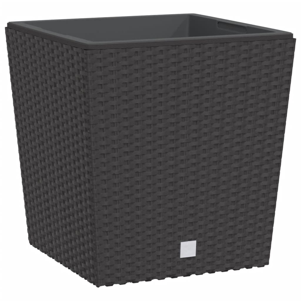 VidaXL Planter with removable Bak Rattan Look 21 32 L PP Brown